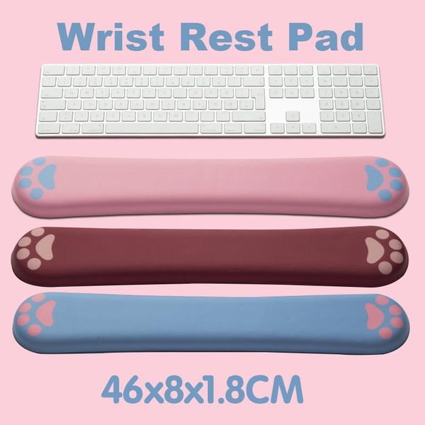 Descansa o pulso almofada de apoio kit memória gel ergonômico teclado descanso de pulso mouse pad com base de borracha antiderrapante dos desenhos animados descanso de mão