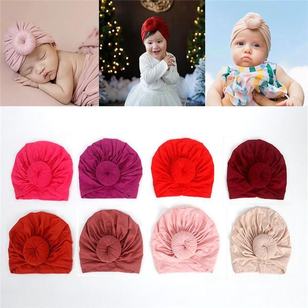 Accessori per capelli Bambino Bambini Fascia per capelli Fiocco in cotone con nodo Turbante Cappello Elastico Berretto Ragazza Copricapo AccessoriCapelli