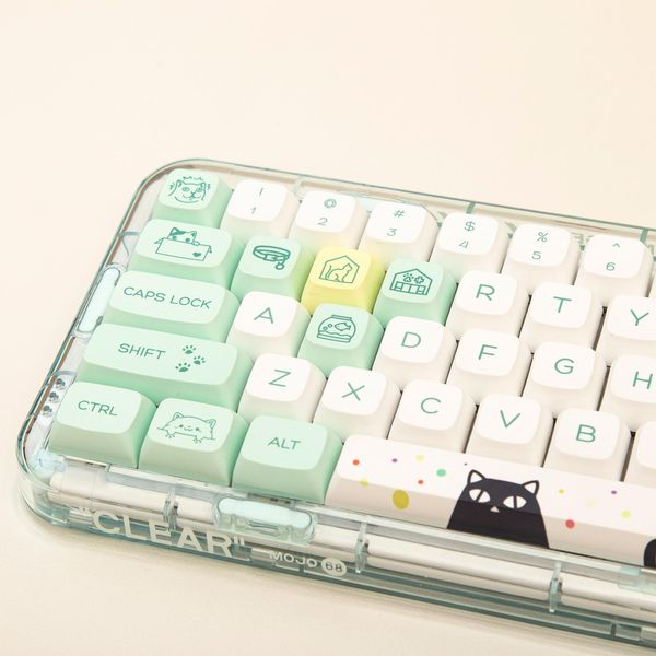 Combos keycaps xda 131 keys weird gat tema keycaps fofo pbt corante de sublimação perfil para mx switch teclado mecânico 6.25u barra de espaço