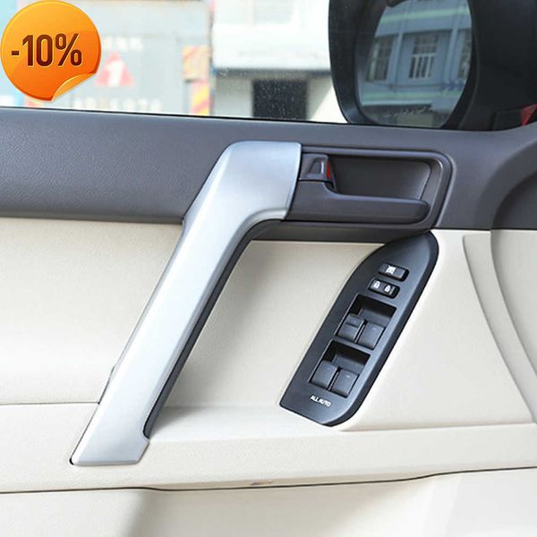 NOVO 4PCS Black Silver Car ABS Interior Porta Tonço