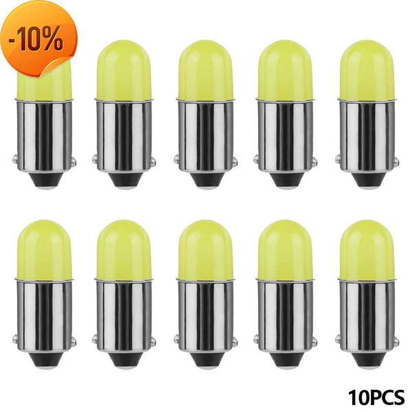 Neue 10Pcs BA9S LED T4W H6W T11 363 Runde 3D COB Led-lampe Auto Innen Kennzeichen Licht Marker lesen Tür Auto Lampe DC 12V Weiß