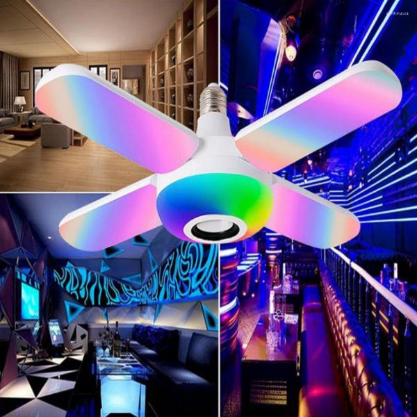 Altoparlante Lampadina Musica ambientale Luce Ventilatore Bluetooth Illuminazione a soffitto colorata Festa in famiglia