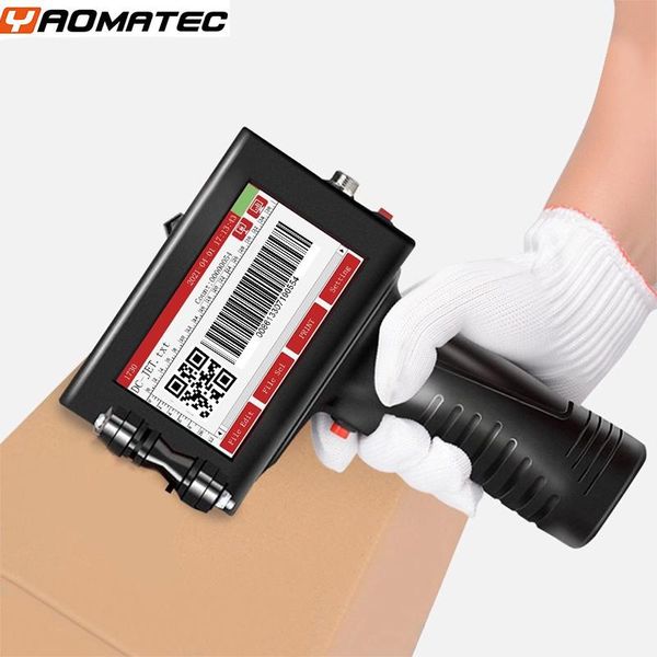 Drucker Yaomatec 12.7mm Online QR -Bar -Stapel -Code -Datumsnummer Ablaufdatum Label Tragbarer Handstrahl Handheld Thermal Inkjet Drucker