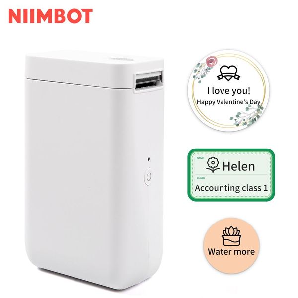 Drucker Niimbot D101 Mini Tragbarer Thermo -Etikettdrucker für Mobiltelefonmaschinen -Taschenbezeichnungen Preis Tintenloser Bluetooth -Aufkleber -Maker