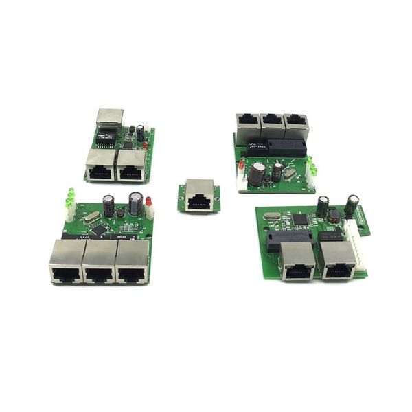 Switches OEM Factory Direct Mini Fast 10 / 100Mbps 3Port Ethernet Network LAN Switch Board Twolayer PCB3 RJ45 5V 12V PORTA DE CABEÇA