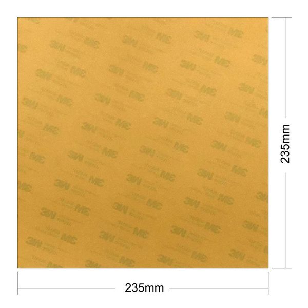 Scansione PEI Energetic PEI Ultem1000 235 x 235 mm Surface di costruzione della stampante 3D SPECIFICA DELLA SPEGNO 0,2 mm con adesivo 3M 468 MP per letto caldo ender3