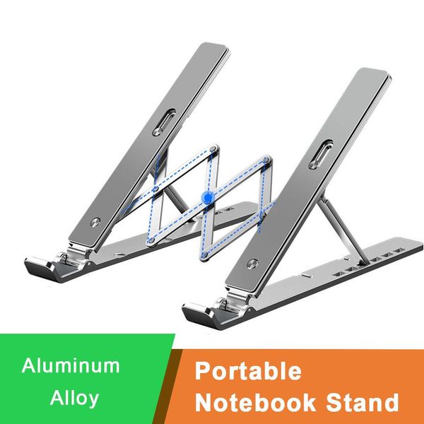 Stand portátil laptop stand 11 a 17,3 polegadas notebook prateado alumínio alumínio altura de altura do riser ajustável RESIDER DO CONFORME