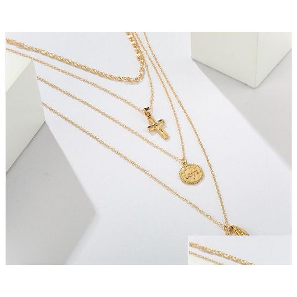 Подвесные ожерелья для девушек модные золотые раковины