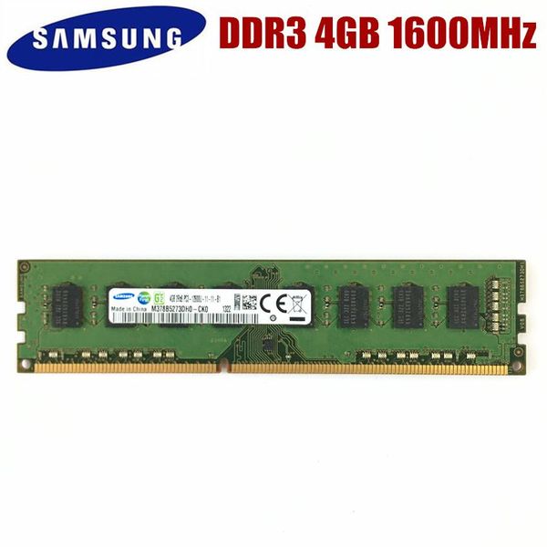 Rams Samsung 4G 4GB 1RX8 2RX8 PC3 PC3L 12800U DDR3 1600MHz PC PC Desktop RAM Memoria Desktop 4G PC3 12800U DDR3 1600 RAM