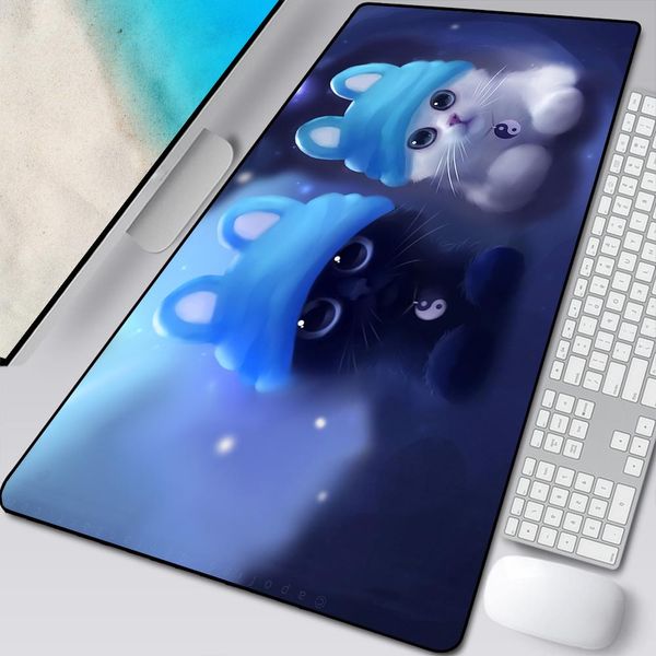 Ruht große Promotion 90x40 cm Cartoon niedliche Katzenkopf Cool Designs Tisch Mauspad Laptop Computer Gaming Tastatur Mousepad Animal Matte