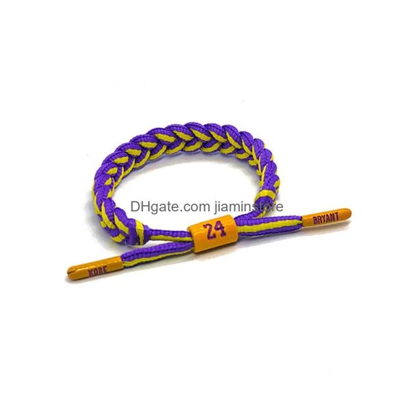 Bracciale intrecciato con stella di pallacanestro con perline Bracciale sportivo regolabile da uomo Regalo per fidanzati Pl Tipo Appassionato Drop Delivery Dhwt3