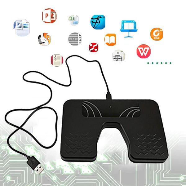 Gadgets USB Connect Page Turner Pedal Bluetooth USB Pedal Duplo Switches PC Teclado Mouse Jogo Musical com iOS iPhone Android