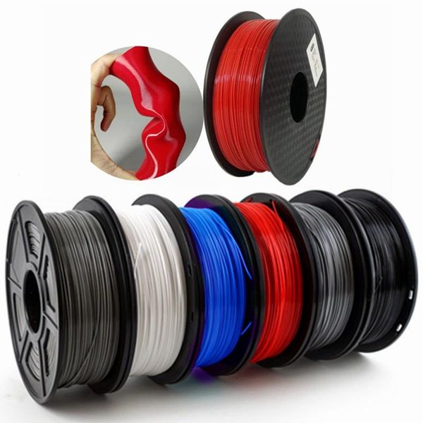 Scannen elastischer flexibler TPU 3D -Druckerfilament 1,75 mm 95A Gummi Material 1 kg/Roll Flex rot schwarzblau Filament für 3D -Stiftdrucke