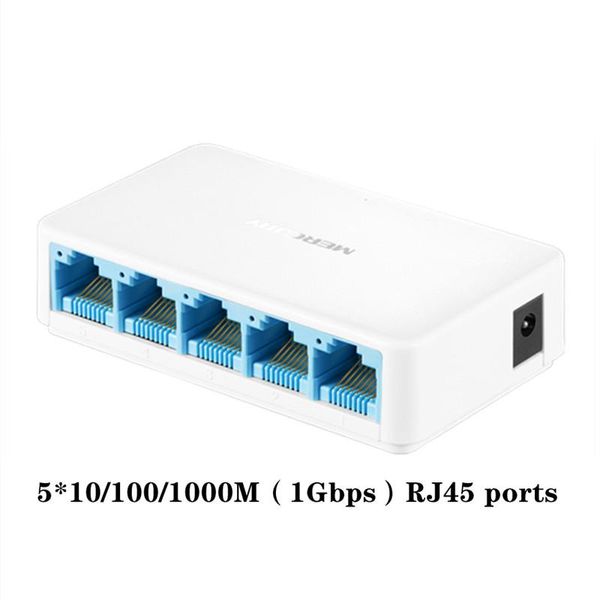 Переключатели Mercury Ethernet Twitch Switch Gigabit Switch Ethernet Splitter Hub Switch 1000 Мбит / с переключателя RJ45 сетевой сплиттер SG105C 5 Mini