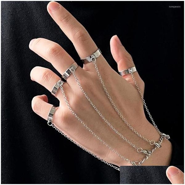 Kette Link Armbänder Cosysail Punk Geometrische Handgelenk Armband Für Frauen Männer Verkauft Farbe Finger Paar Emo Schmuck Geschenke Psera Mujer 202 Dhrn1