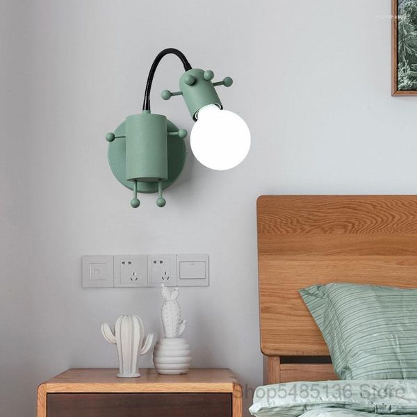 Wandlampen Nordic Giraffe Metalllampe für Schlafzimmer Nachttischlampen Moderne Wandleuchte Kinderzimmer Innen-LED