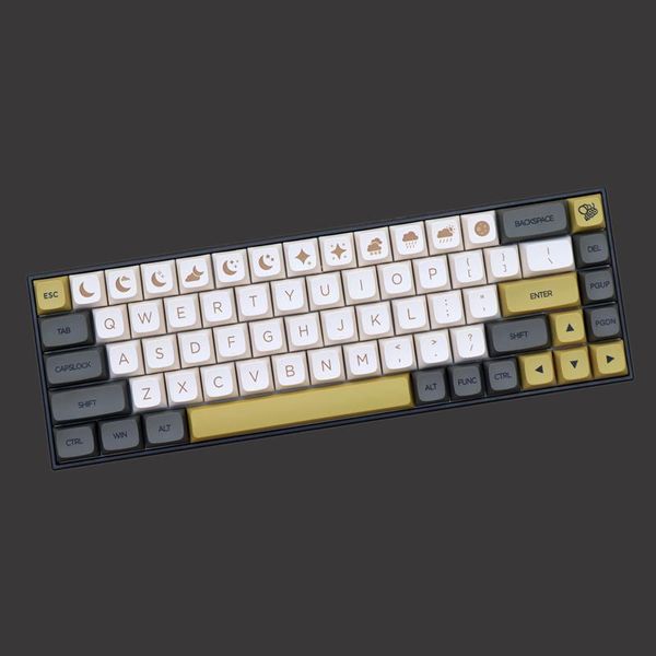 Zubehör 139 Tasten Dusk Key Cap für MX Switch Mechanical Keyboard XDA Profile PBT Dye Subbed Keycaps MG mit MAC 1,25U für 61 64 68 84 104