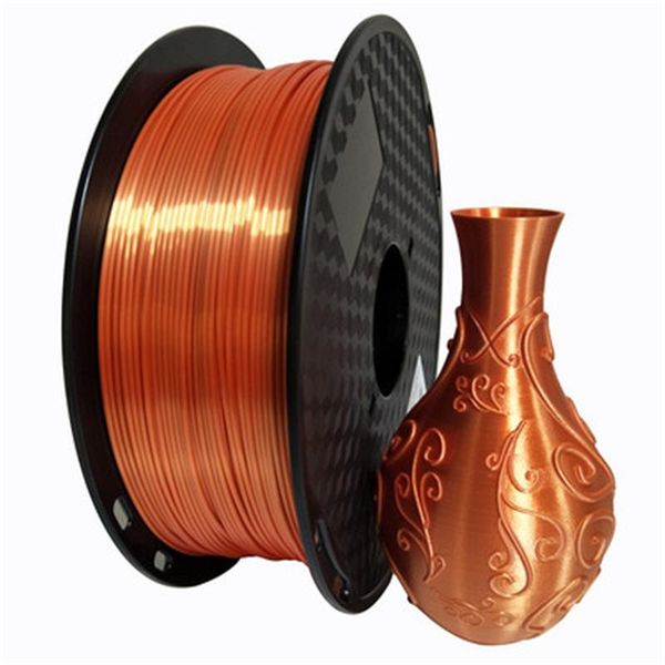 Scannen von 3D -Drucker Stift Seide Filament Silky Feel PLA Gold 1 kg 500 g 100 g Golden 3D Druckseide Textur 13 Farben Materialien