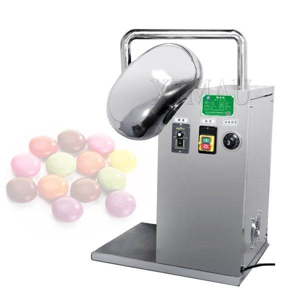 Fácil operação tambor mesa semente coater laboratório nozes açúcar polidor máquina de revestimento de chocolate pan máquina