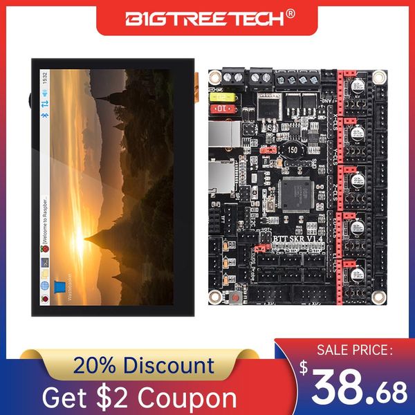 Scansione BigTreech SKR v1.4 Turbo Motherboard a 32 bit Pitft50 touch screen tmc2209 tmc2208uart driver per voon v2.4 stampante 3d