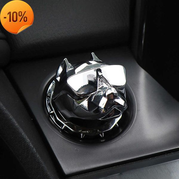 New Creative Bulldog One-Key Engine Start Stop Pulsante di accensione Coperchio interruttore Pulsante di avvio / arresto One Key Start Cover Car Decor