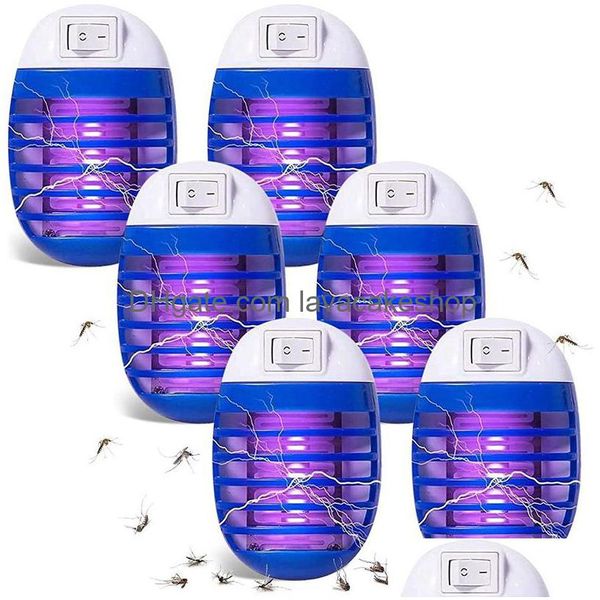 Контроль борьбы с вредителями электрический комар репеллентный светодиодный гнездо, мух, убийца, убийца, ночная лампа Zapper Growent Repeller Practical Dhmwf
