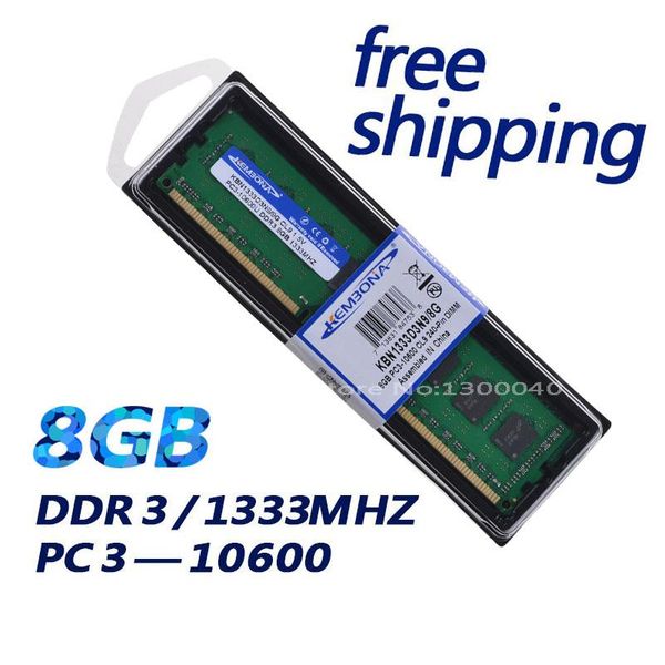 Rams Kembona Новый герметичный DDR3 1333MHz PC3 10600 8 ГБ для AMD настольной памяти памяти DDR3 DDR3 Гарантия!