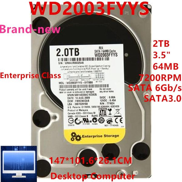 Fahrt neues Original -HDD für WD Black 2TB 3,5 