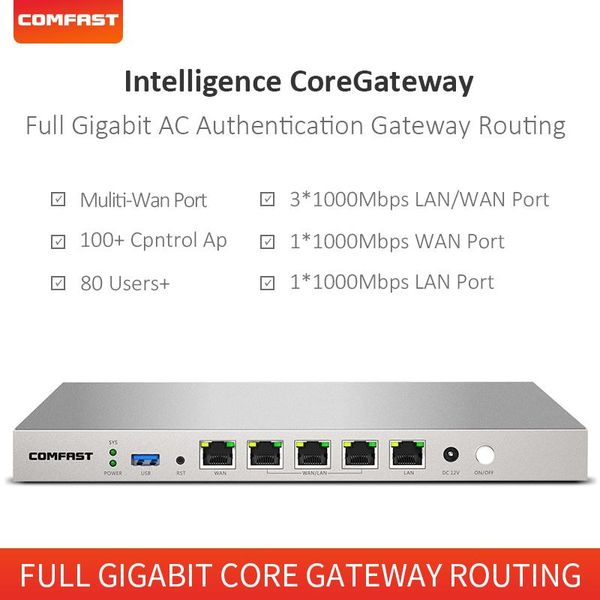 Roteadores sem fio gigabit acd gateway roteamento lan/wan porta wifi gigabit cac roteador de carga de balanço de roteador interface de gateway 200