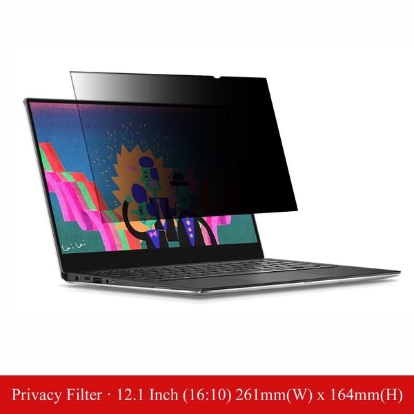 Filtri Filtri del filtro per la privacy del laptop antiglare da 12,1 pollici Filtro per protezione per protezione per il monitoraggio del computer Widescreen 16 10 Proprietà