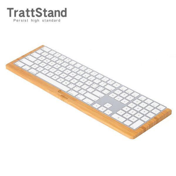 Стенд бамбуковой подставки для деревянного лотка для Apple iMac Bluetooth Wireless Magic Keyboard с сенсорным идентификатором и цифровой клавиатурой A1843 A2520 Case