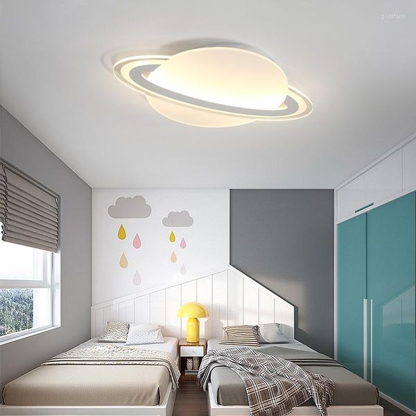 Deckenleuchten Kinderzimmer Lampe Einfache Moderne Schlafzimmer Junge Und Mädchen Studie Ultradünne Elliptische Cartoon Planet Led