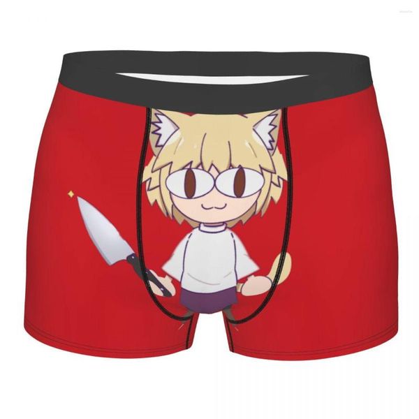 Underpants anime tsukihime neco arc cute masculino macho sexy boxer personalizado shorts calcinha de calcinha respirável