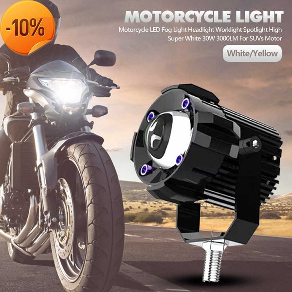Novo projetor de farol de motocicleta universal led holofote de neblina hi lo feixe atv scooter dirigindo para café racer honda yamaha