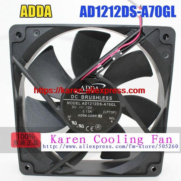 Pads AD1212DSA70GL DC12V 0,13A 120*120*25 mm 12 cm 12025 Computer Chassis Cooling Lüfter