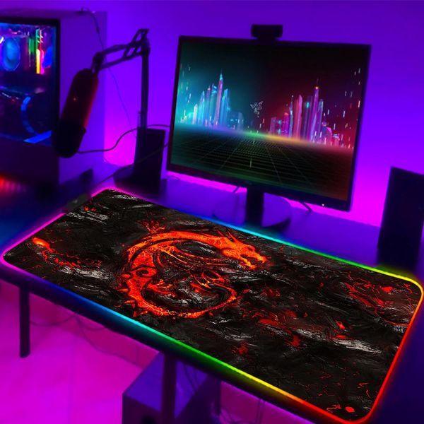 Ruht großes RGB -Maus -Pad XXL Gaming Mousepad LED MUSE PAD GAMER MSI MOUSE CARPET BIG MEISTEN PC PC Tastaturpadematte mit Hintergrundbeleuchtung