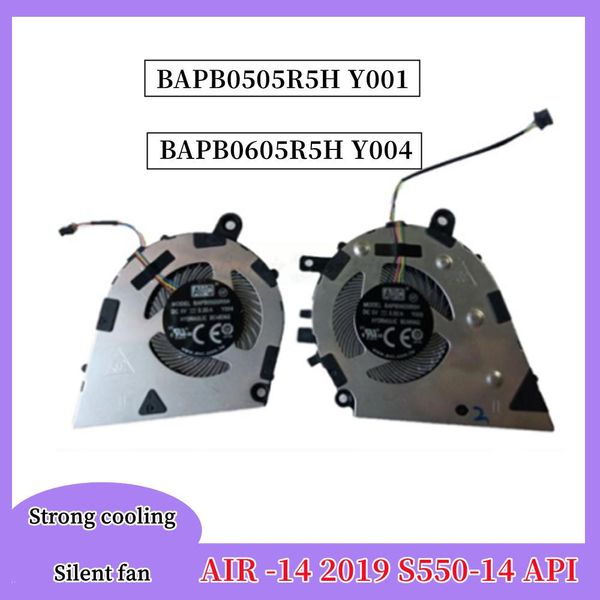 Pedler GPU CPU Fan Lenovo 2019 Yeni Air 14S55014API Sharp Dragon Edition Idea Flex14 API BAPB0505R5H Y001 BAPB0605R5H Y004