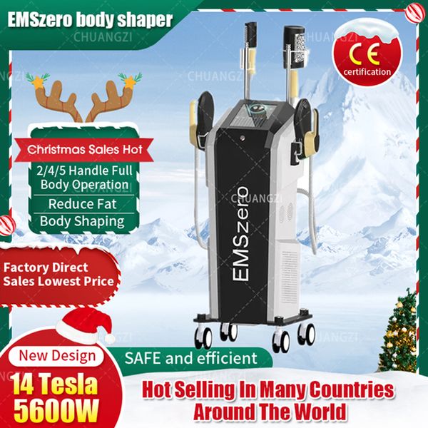 Новое специальное предложение Hot 15 Tesla RF Вертикальное похудение 6500W 2 в 1 Emszero Plus Roller Equipment 6 обрабатывает жир разложение мышечное усилие фитнес