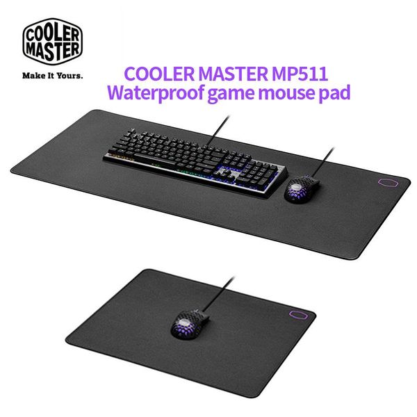 Descansa Cooler Master MP511 Mouse Pad e teclado para jogos antiderrapante à prova d'água espessamento tamanho grande mesa para laptop tapete de mesa grande