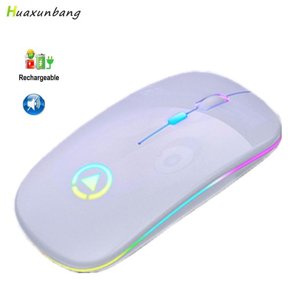 Mouse Mouse Wireless Mouse Bluetooth ricaricabili ergonomici RGB LED USB ottico per Macbook Xiaomi PC Laptop Computer Dual Silent Mause