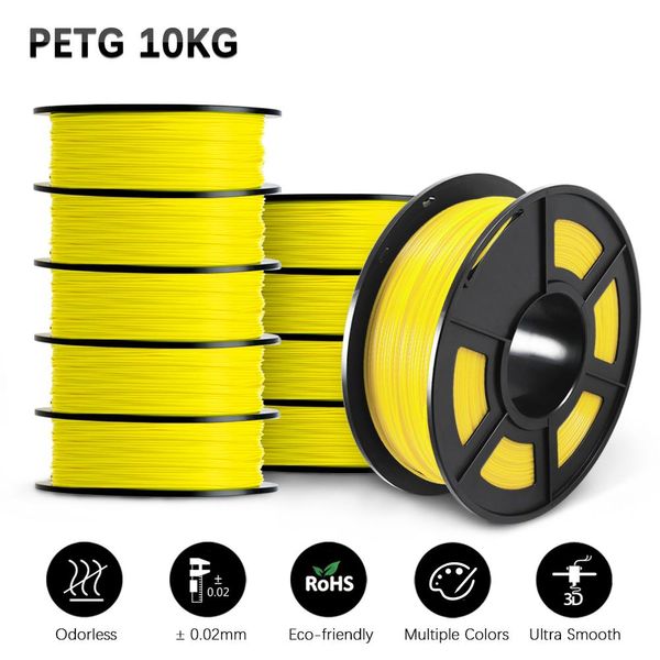 Сканирование Petg Filament 1,75 мм 1 кг 3D -принтер для 3D -принтского пластикового нити Petg 10 рулонов/установка 10 раз.