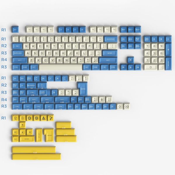 Combos 172 teclas Aifei God Bless Keycap Twocolor Molding SA Profile Teclado mecânico combina com o layout 64/84/960