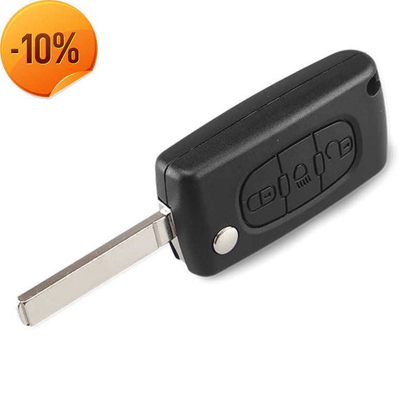 Nuovo per Citroen Key 3 pulsanti Flip Smart Car Key per Citroen C2 C3 C4 C5 C6 C8 Chiavi a distanza per auto CE0536 HU83 Custodia per chiave Shell