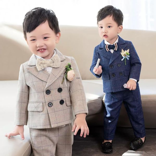 Abiti nati Baby Boys 1 anno Birthday Suit Kids Formal Pograph Suit Bambini Abito da sposa Costume da ballo per bambini Performance Party 230526