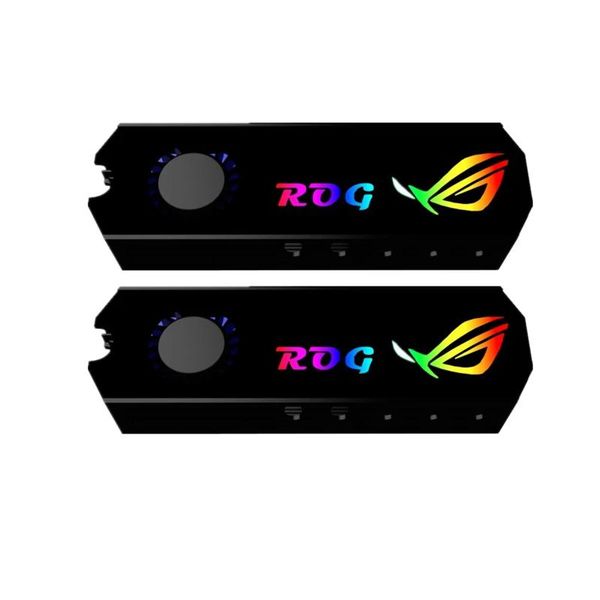 Kühlung ROG M.2 2280 Festkörperscheibe Hartkühler M2 SSD Wärmekühlturbinenlüfter Kühlkörper 12V RGB 4Pin/5V ARGB 3PIN AURA Synchronisation