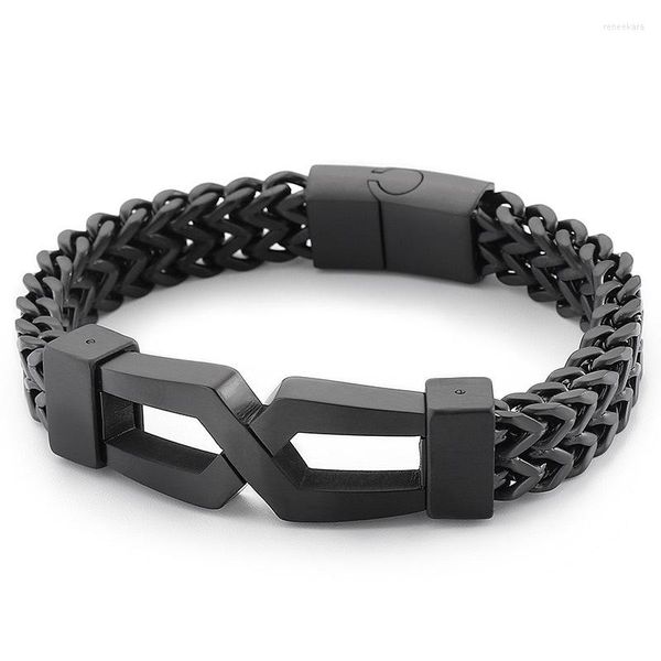 Link Armbänder Herren Brille Edelstahl Mode personalisierte einfache Hip Hop Punk Herren Armband Schmuck freies Schiff