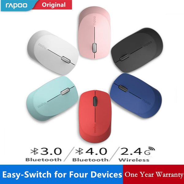 Ratos Rapoo sem fio Bluetooth 4.0 mouse mudo óptico sem fio mouse mouse escritório para tablet computador portátil