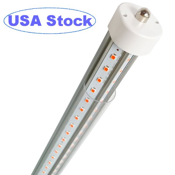 8 Fuß LED-Leuchtmittel, 72 W, 9000 LM, 6500 K, superhell, T8 T10 T12 LED-Röhrenlichter, FA8 Single-Pin-LED-Leuchten, transparente Abdeckung, 8 Fuß LED-Leuchtmittel zum Ersetzen von Original-Leuchtstofflampen