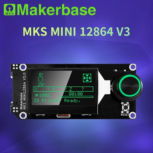 Tarama MKS Mini12864 V3.0 Reprap 12864 GLCD Sıvı Kristal Ekran Mini LCD12864 Ekran Denetleyicisi 3D Yazıcı LCD Monitör