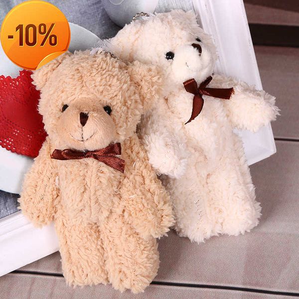 Neue 14 cm gemeinsame Teddybären, gefüllter Plüsch, Mini-Bär, Plüsch-Anhänger, niedliches Auto-Ornament, Anime-Autozubehör für Mädchen, Automobil-Dekoration